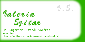 valeria szitar business card